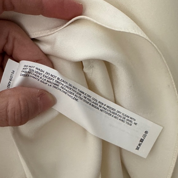 Theory 100% silk Ivory Women's Blouse - Picture 6 of 9